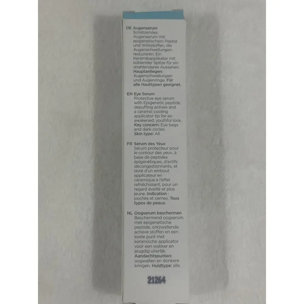 QMS MEDICOSMETICS EPIGEN DEPUFF POLLUTION SHIELD EYE SERUM 0.5 fl oz NEW IN BOX